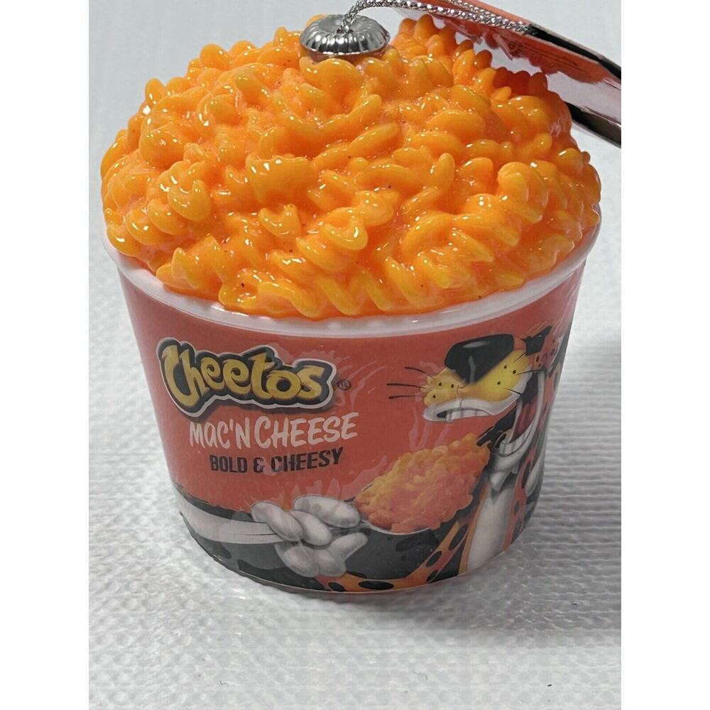 Cheetos Bold & Cheesy Mac N' Cheese Tub Faux Food Christmas Decoupage Ornament‎